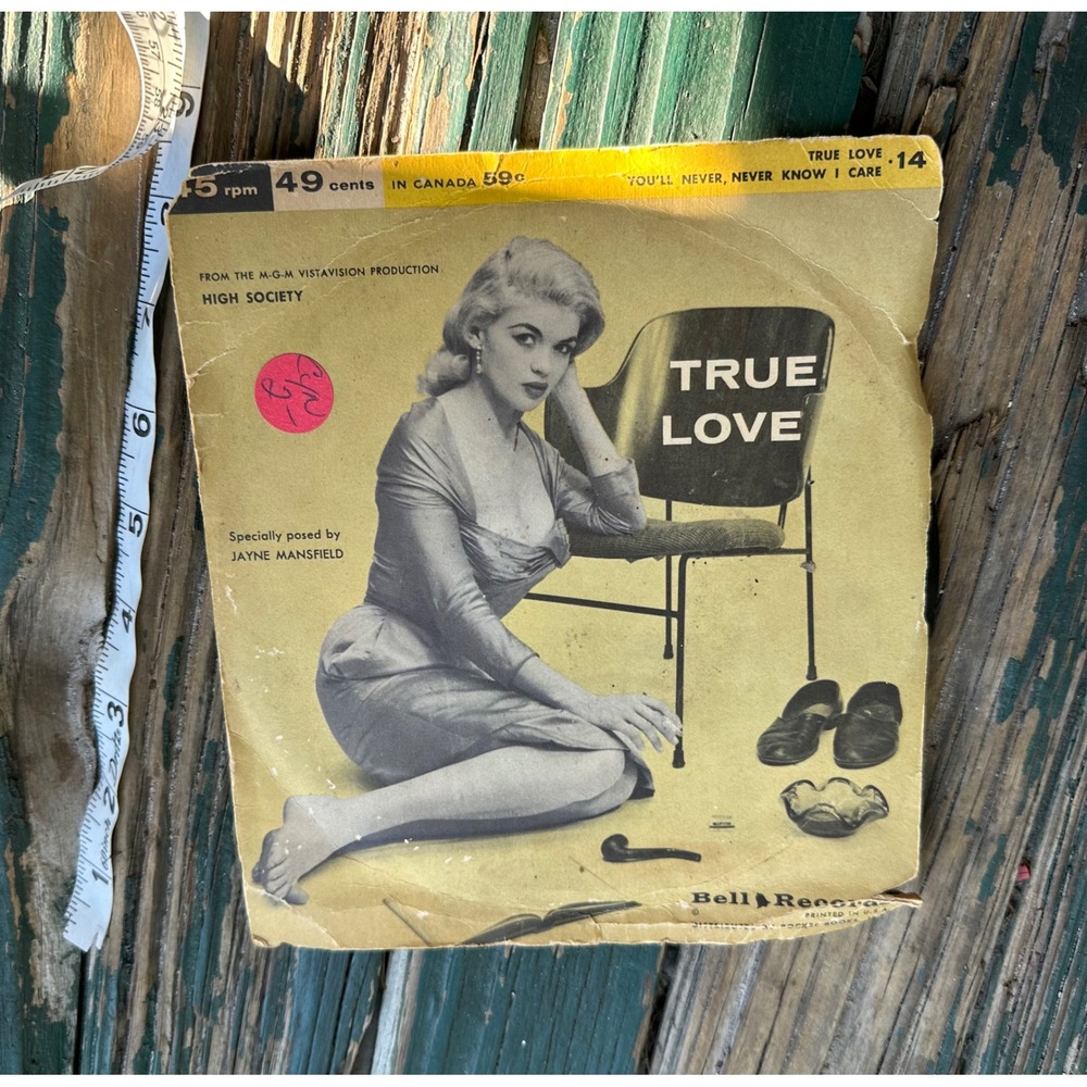 Jayne Mansfield True Love Bob Miller Bell Records 45 RPM Vinyl Picture Sleeve 14